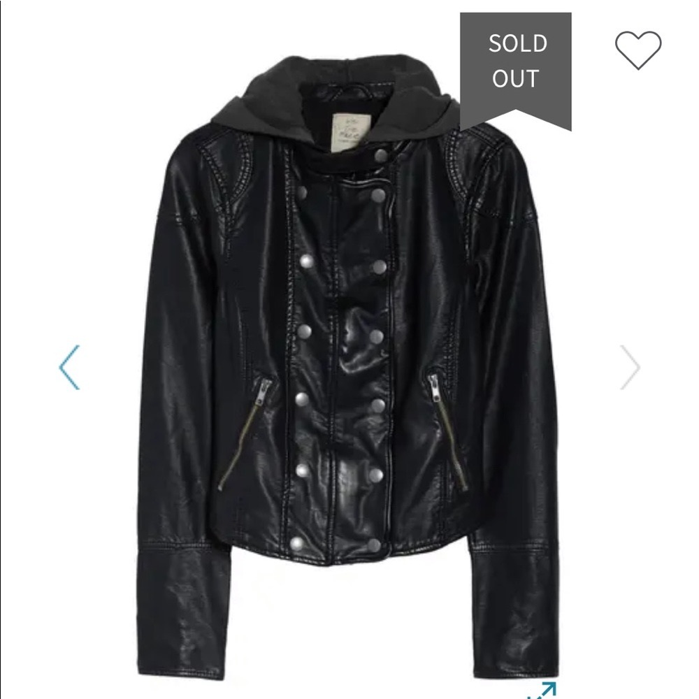 Free People Vegan Faux leather jacket - Picture 2 of 5